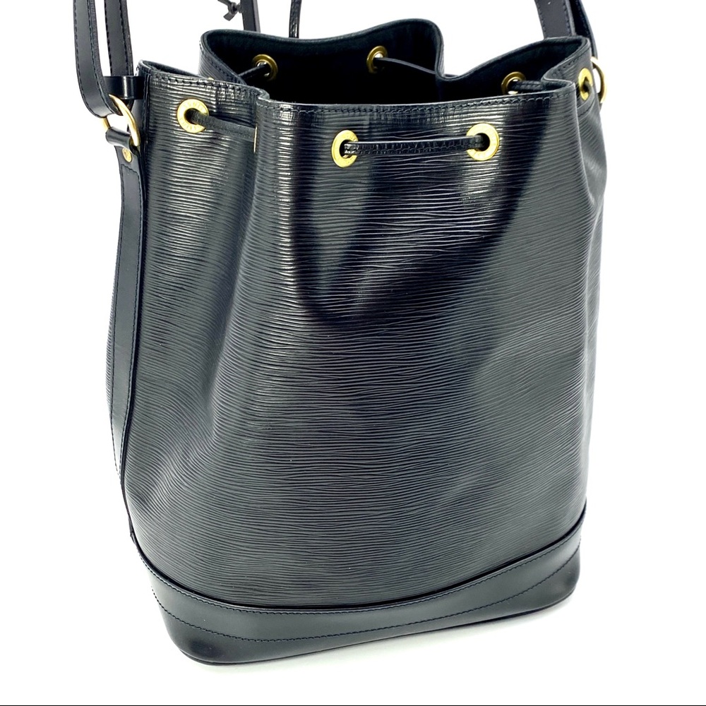 LOUIS VUITTON EPI NOE BLACK GM SHOULDER BUCKET DRAWSTRING HAND BAG - Picture 9 of 14